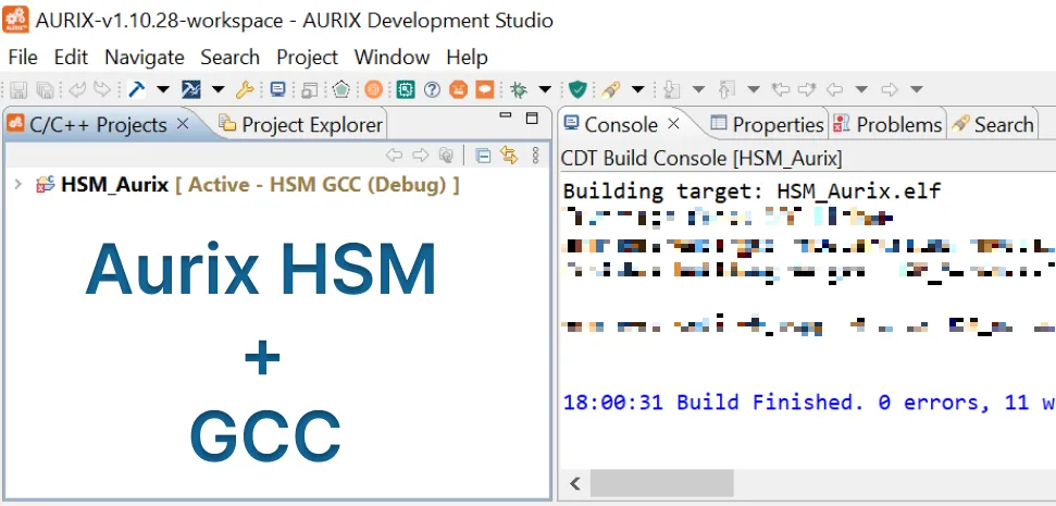 Protected: Building Infineon AURIX HSM Firmware with GCC in AURIX Studio